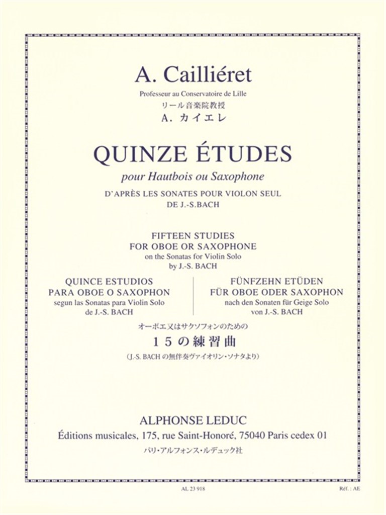 15 Etudes (Oboe solo)