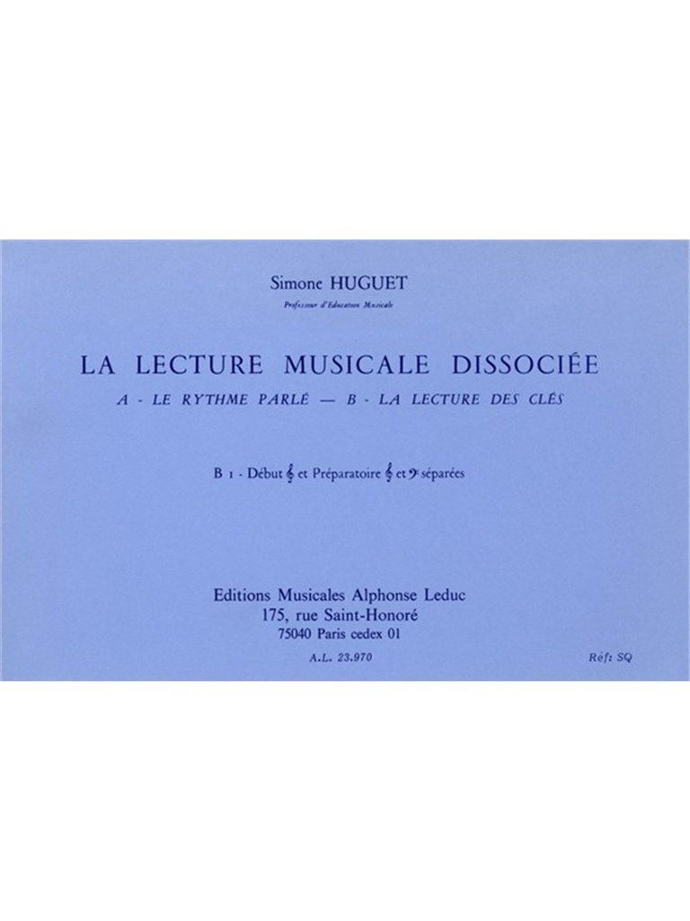 Lecture Musicale Dissociee B-Lect Cles B1
