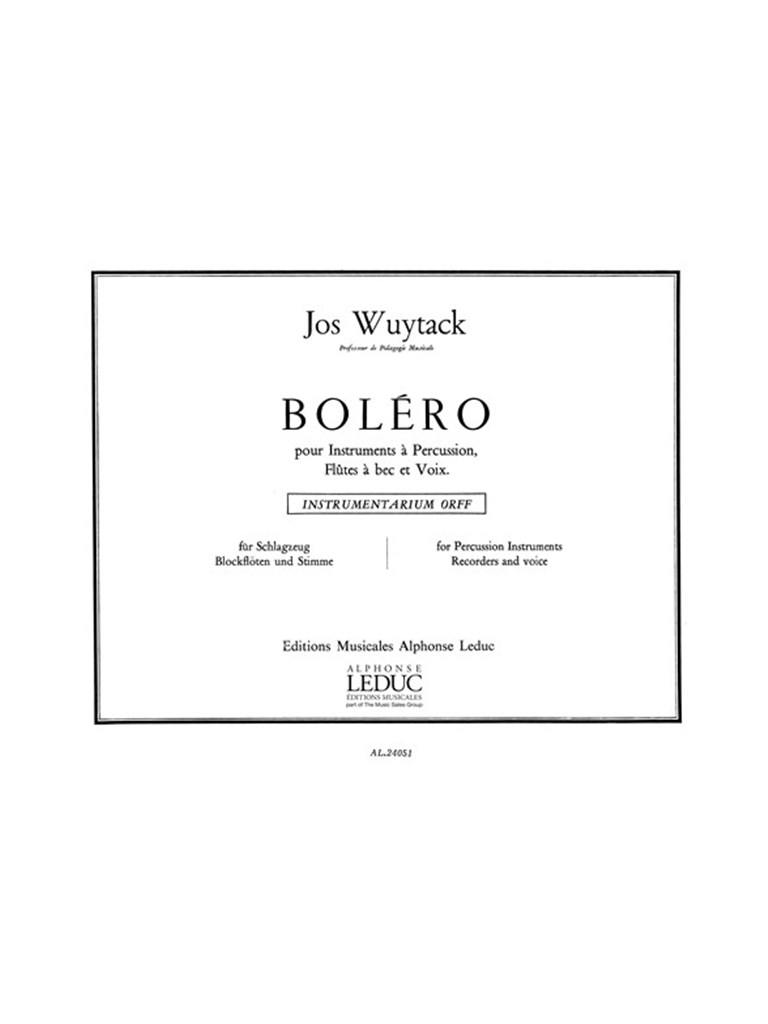 Bolero Recorder Voice & Percussion Instrument