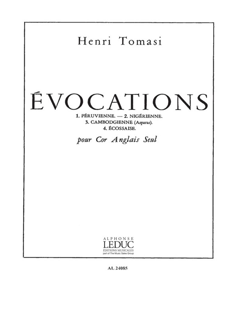 Tomasi Henri Evocations Cor Anglais Solo