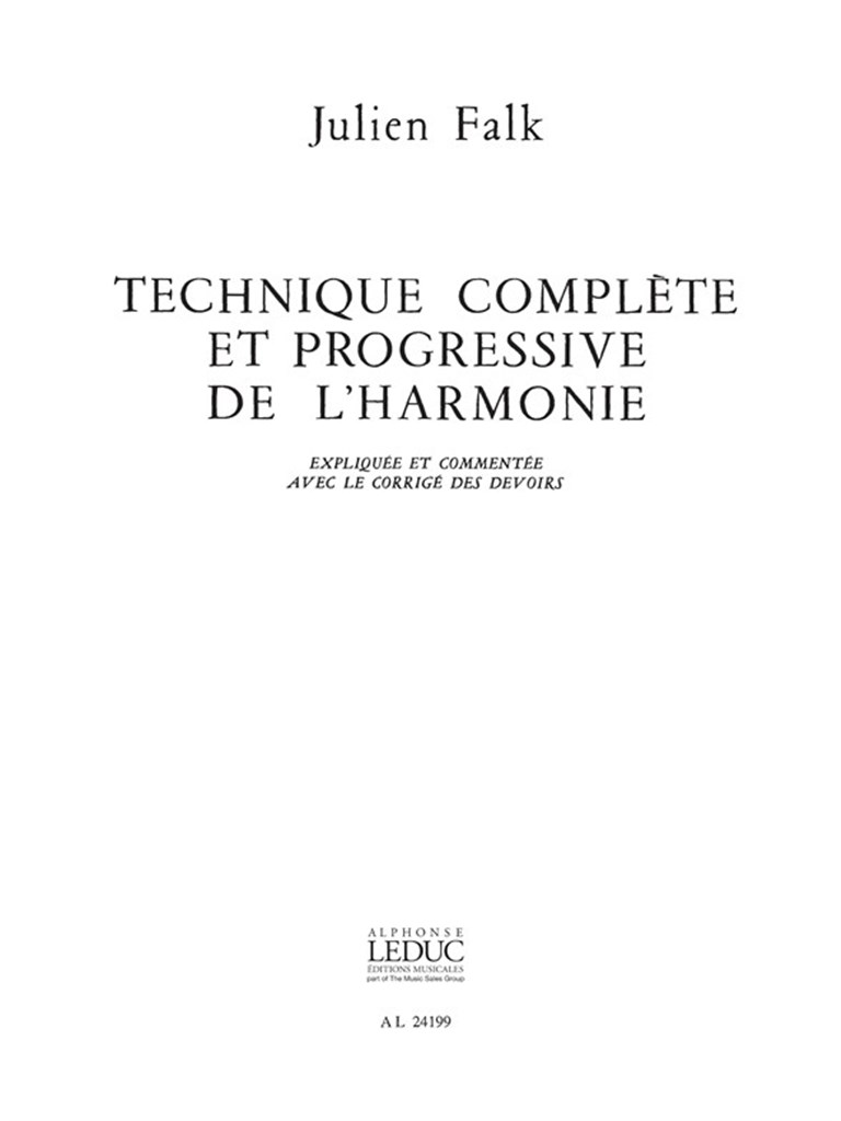 Complete and Progressive Harmony Technique