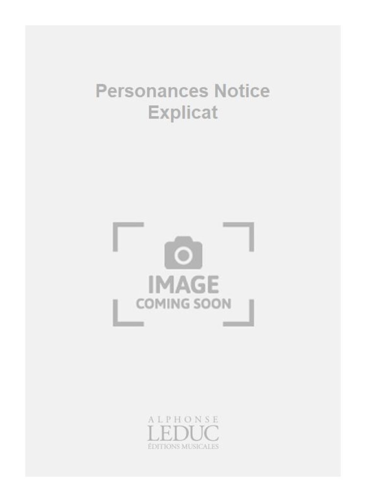 Personances Notice Explicat