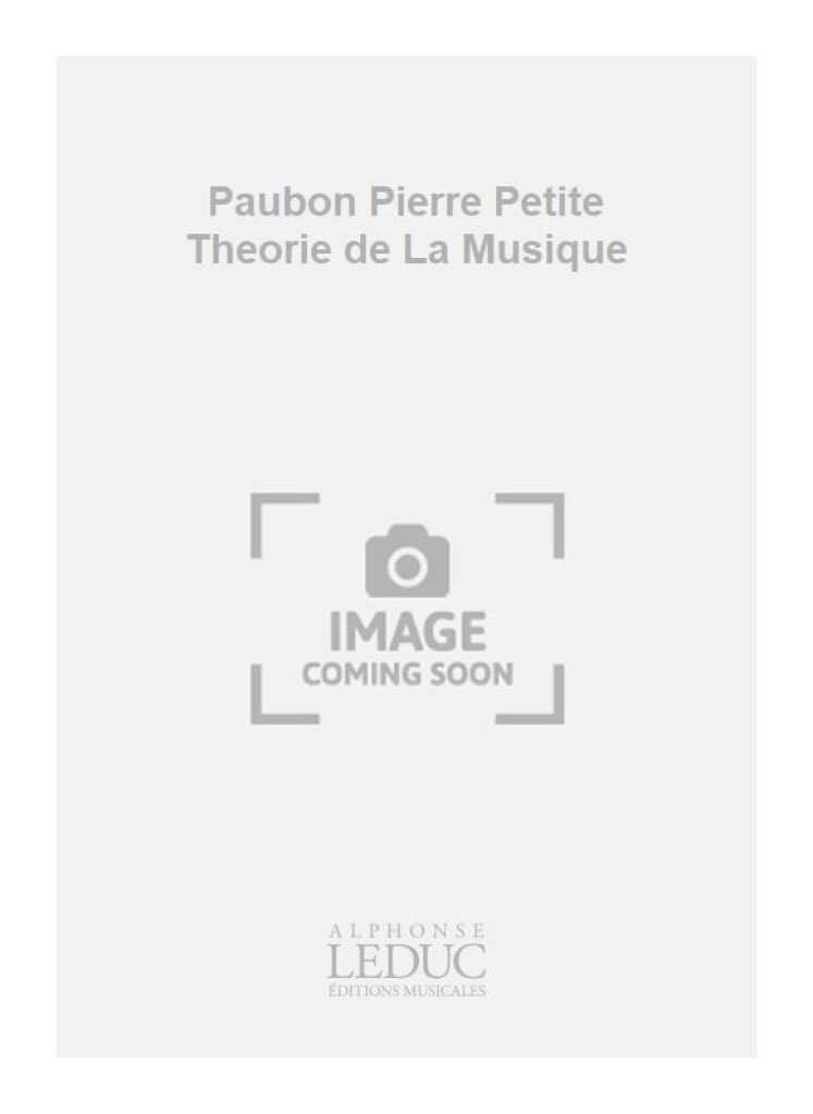 Paubon Pierre Petite Theorie de La Musique