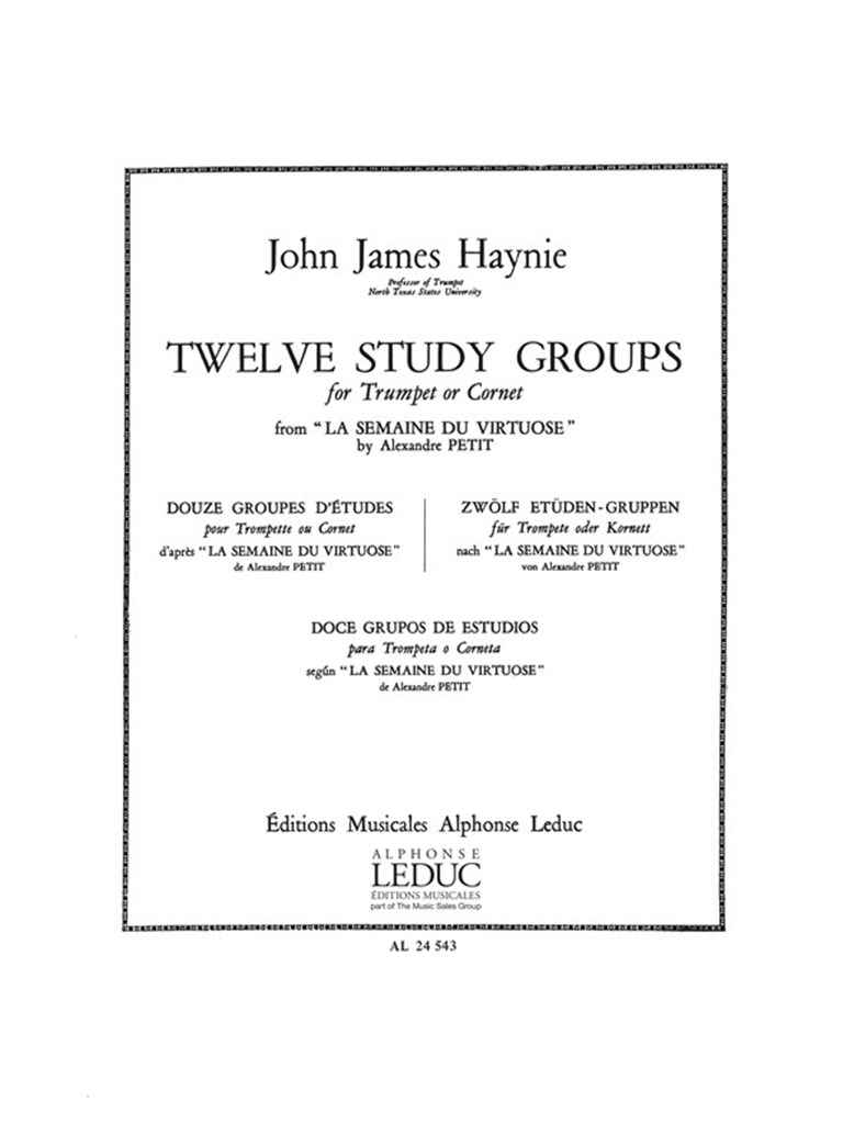 12 Studies Groups From Lasemaine du Virtuose