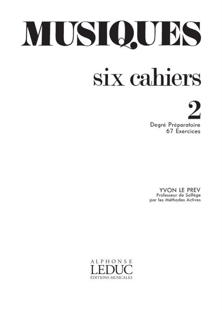 Musiques Volume 2 Preparatoire 67 Exercices Book
