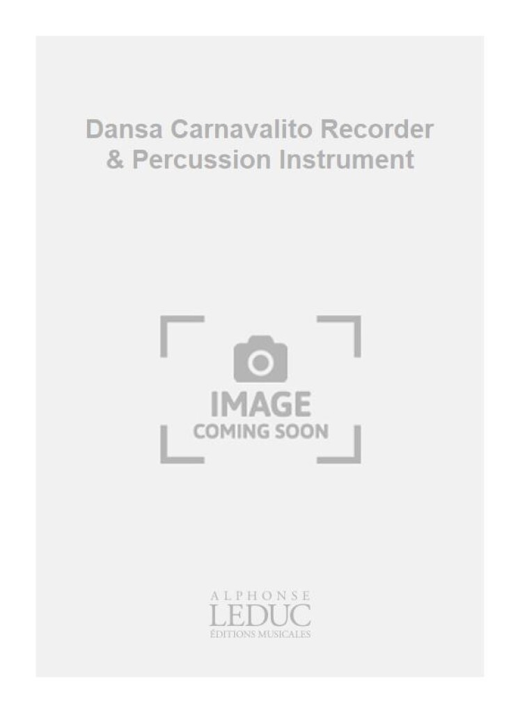Dansa Carnavalito Recorder & Percussion Instrument