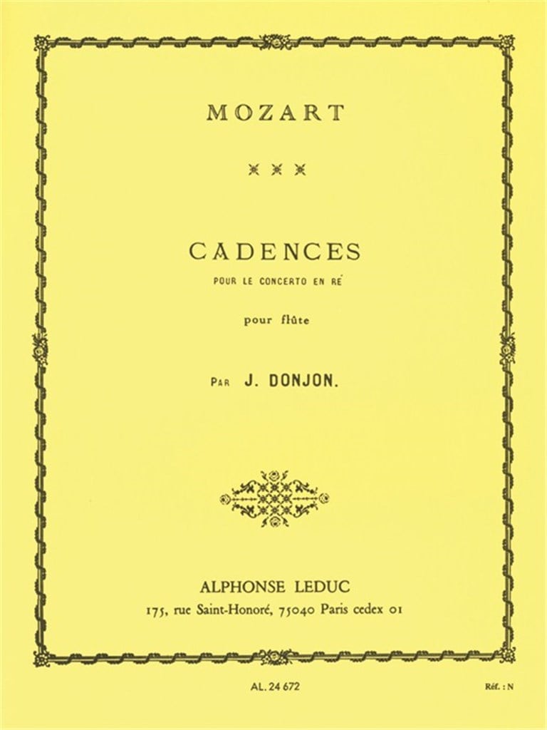 3 Cadenzas by J.Donjon for Concerto KV314