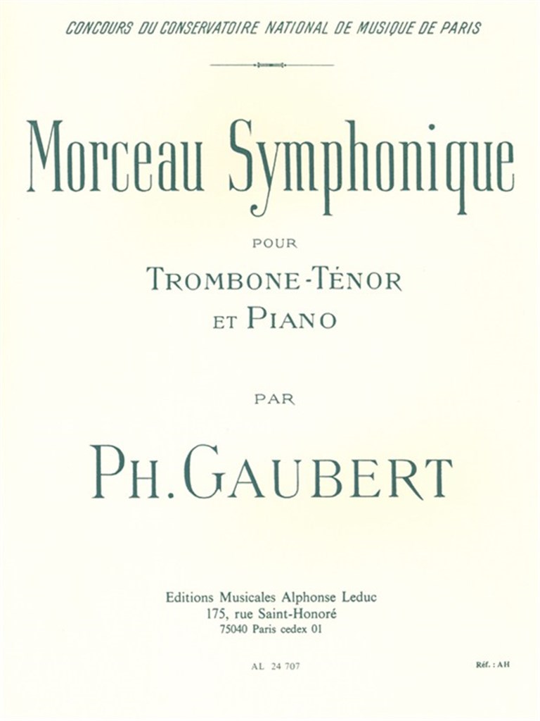 Symphonic Piece, for Tenor Trombone and Piano