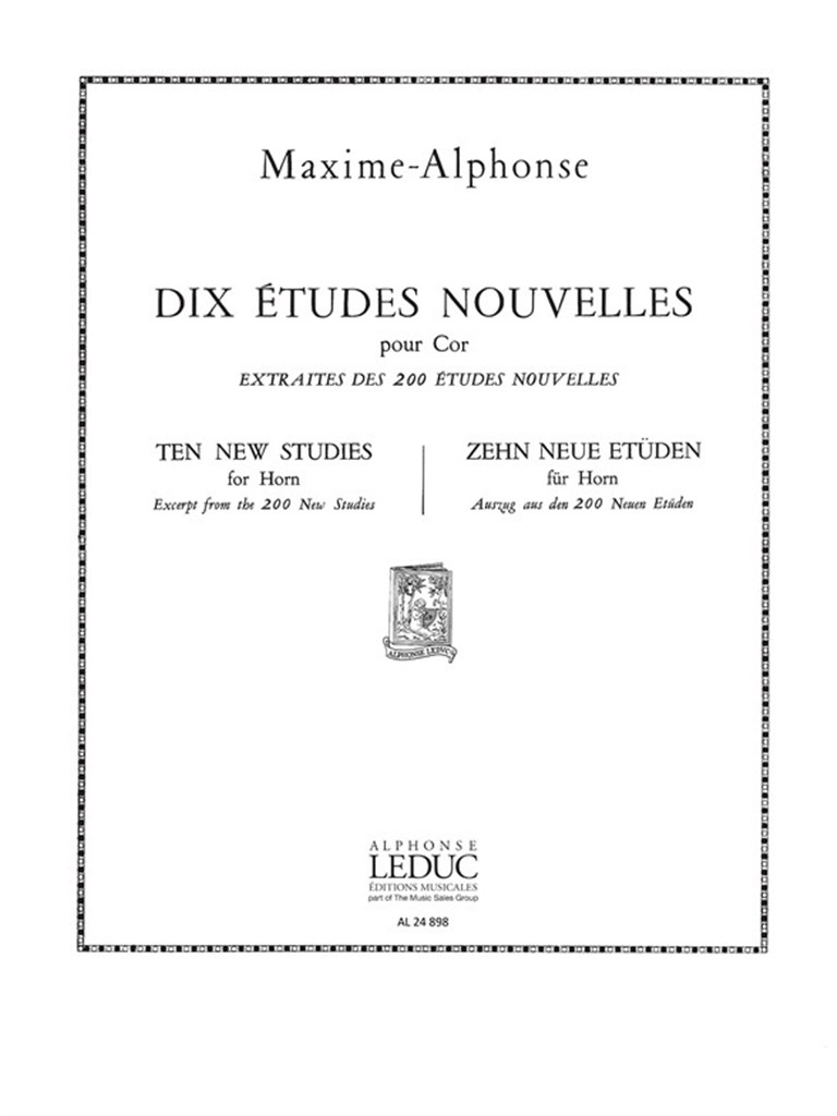 Maxime-Alphonse: 10 Etudes nouvelles