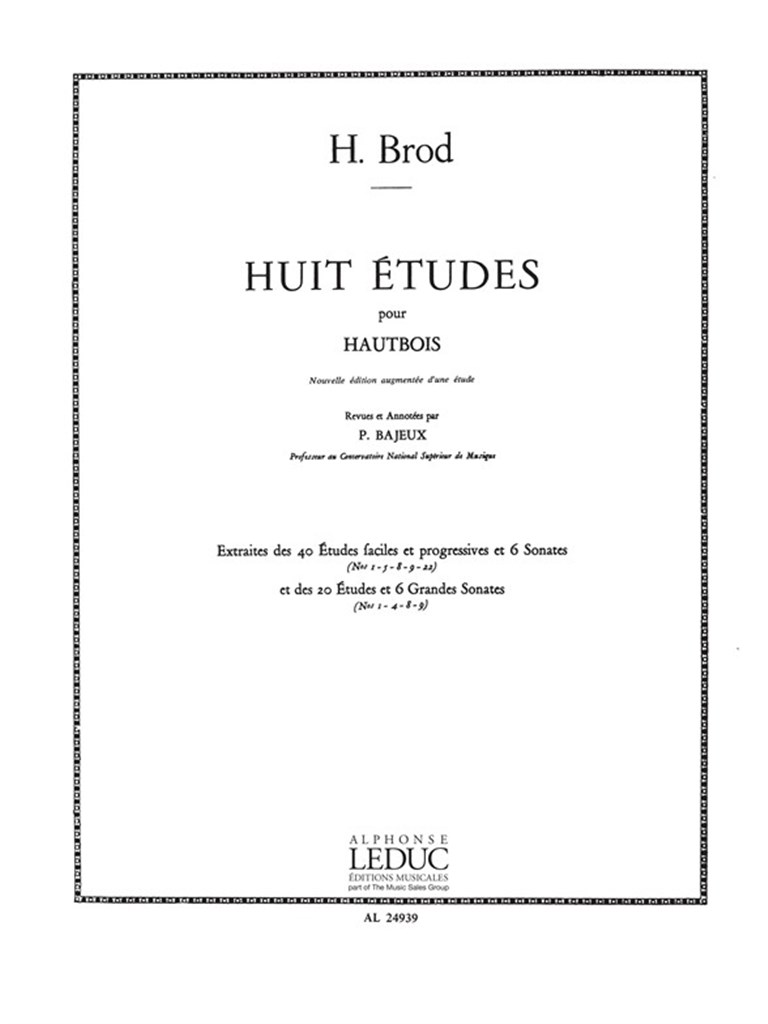 8 Etudes For Oboe Solo