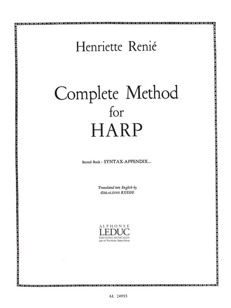 Renie Henriette Methode de Harpe v. 2 Harp English