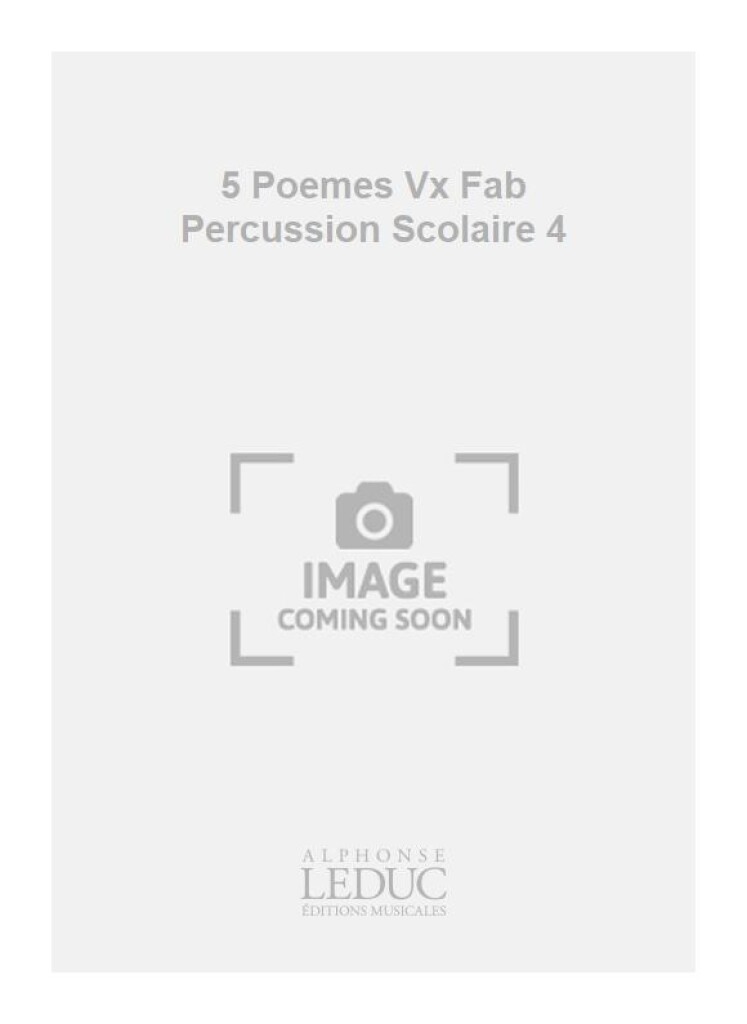 5 Poemes Vx Fab Percussion Scolaire 4