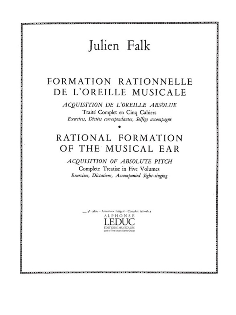 Formation Rationnelle De l'Oreille Musicale Vol. 4