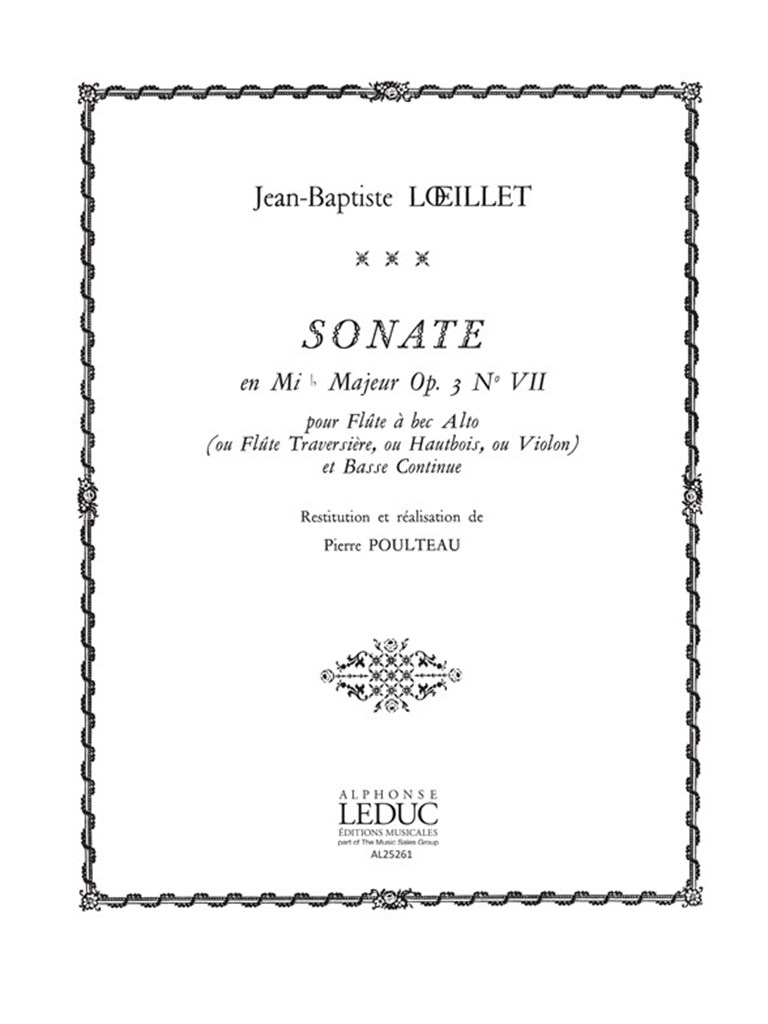 Sonate Op.3, No.7 in E flat major