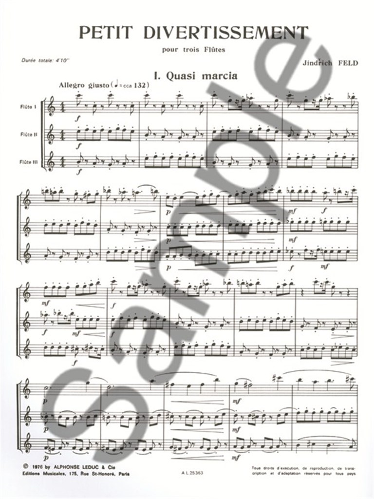 Jindrich Feld: Petit Divertissement