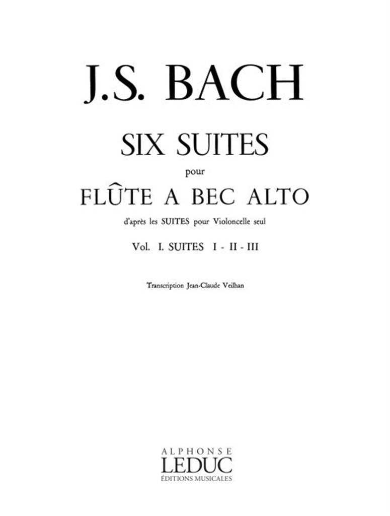 6 Suites - Volume 1 : Suites 1-2-3