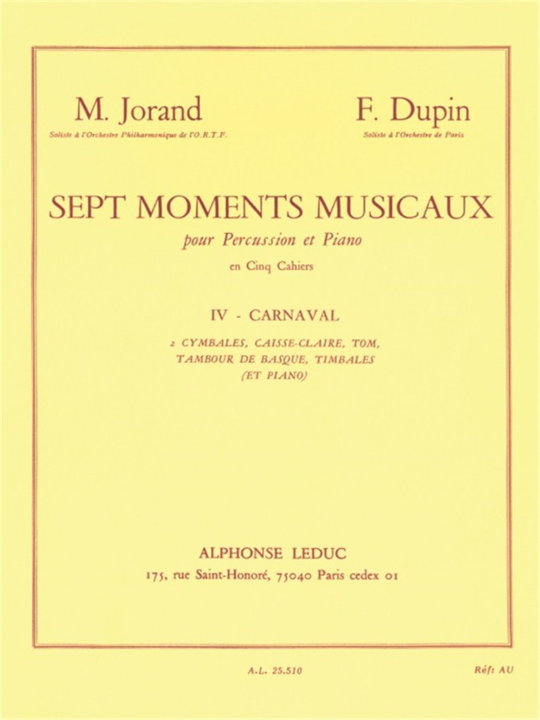 7 Moments musicaux Vol.4 - Ariette de Sophie