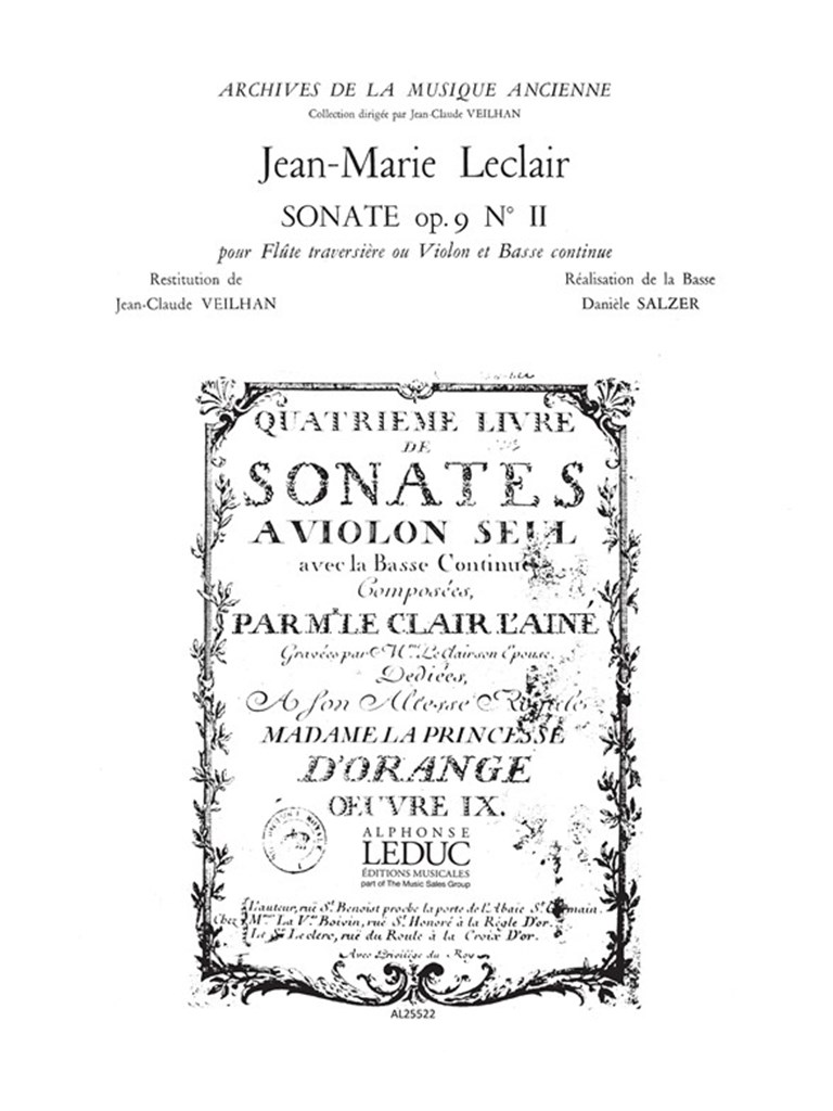 Jean-Marie Leclair: Sonate Op.9, No.2