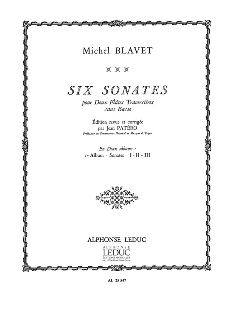 Michel Blavet: 6 Sonates Vol.1: No.1 - No.3