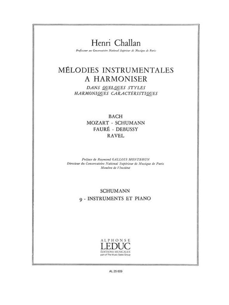 Melodies Instrumentales A Harmoniser Volume 9