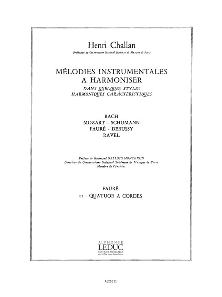 Melodies Instrumentales a Harmoniser Vol. 11