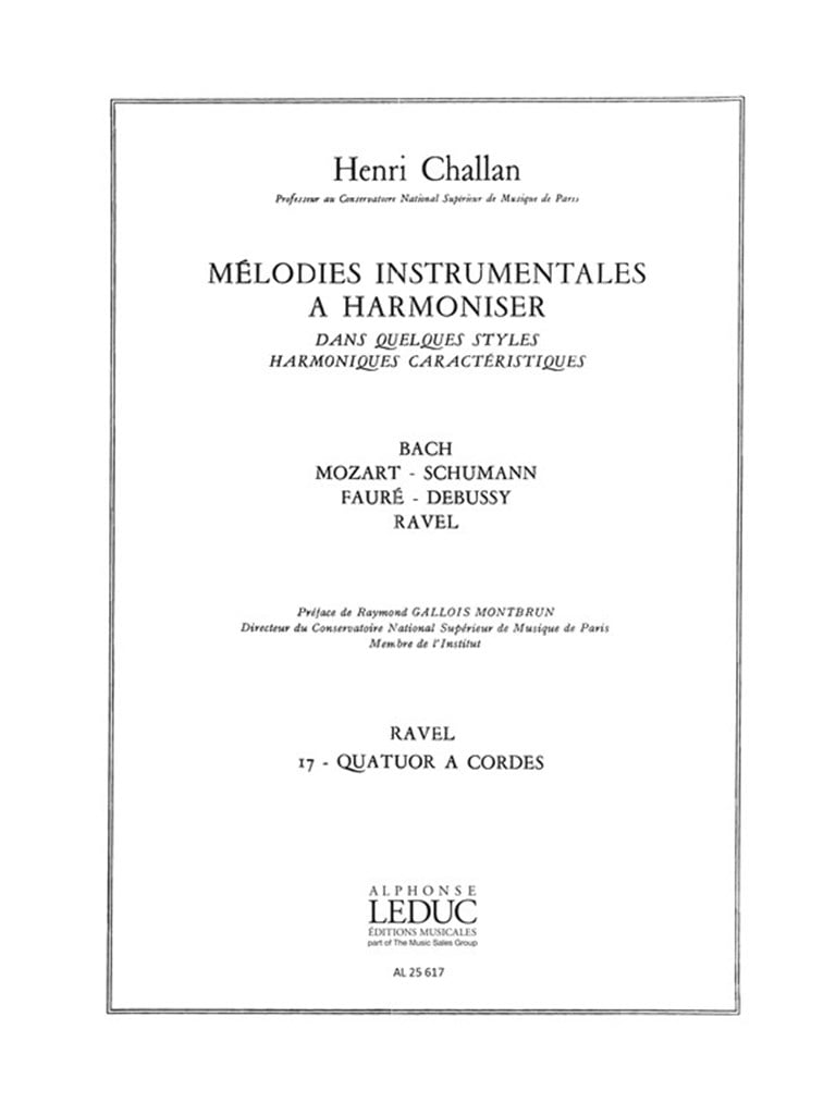 Melodies Instrumentales a Harmoniser Vol. 17