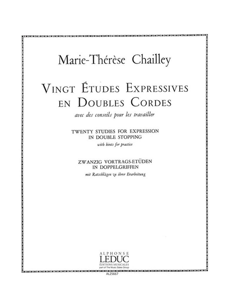 20 Etudes expressives en double Cordes