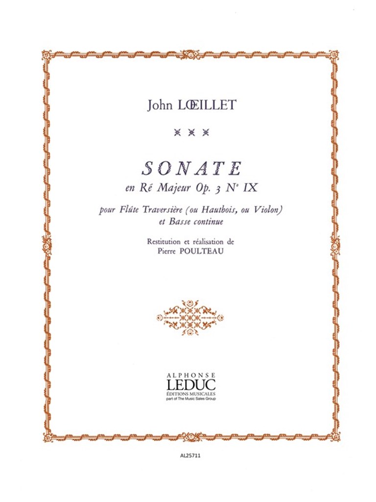 Sonate Op. 3 No. 9 In D