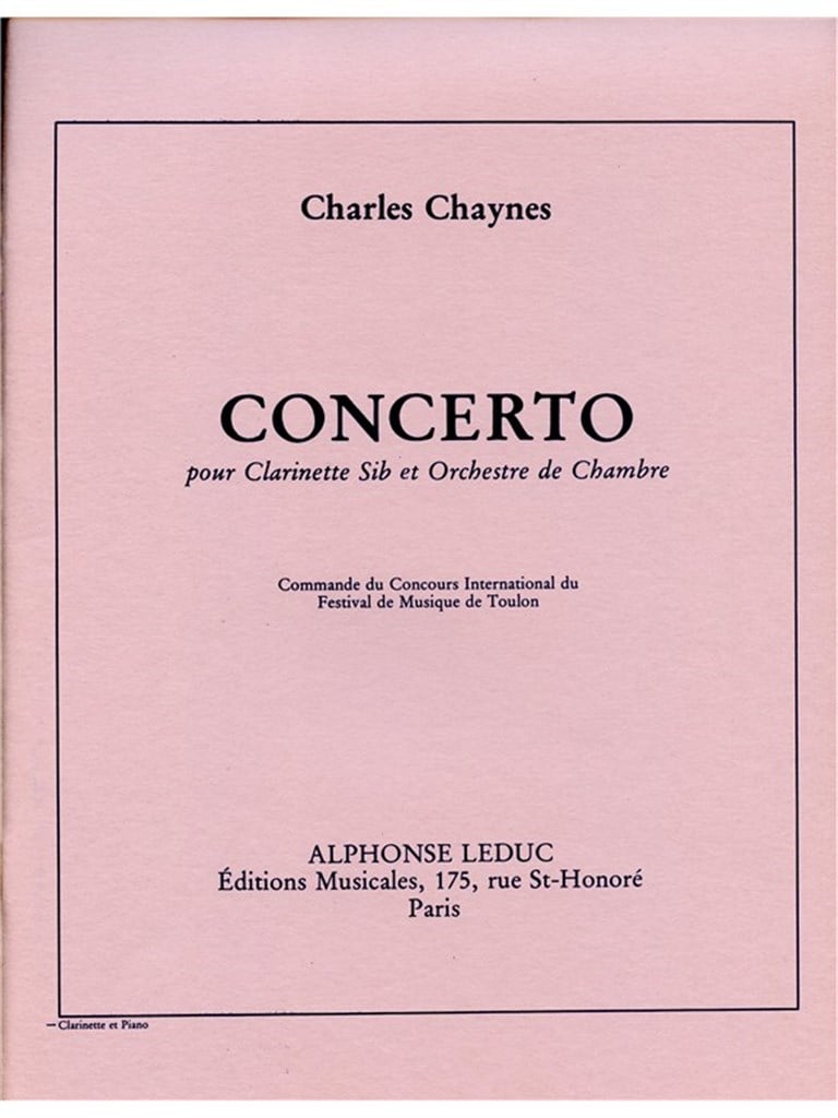 Concerto-Clar. Et Orchestre