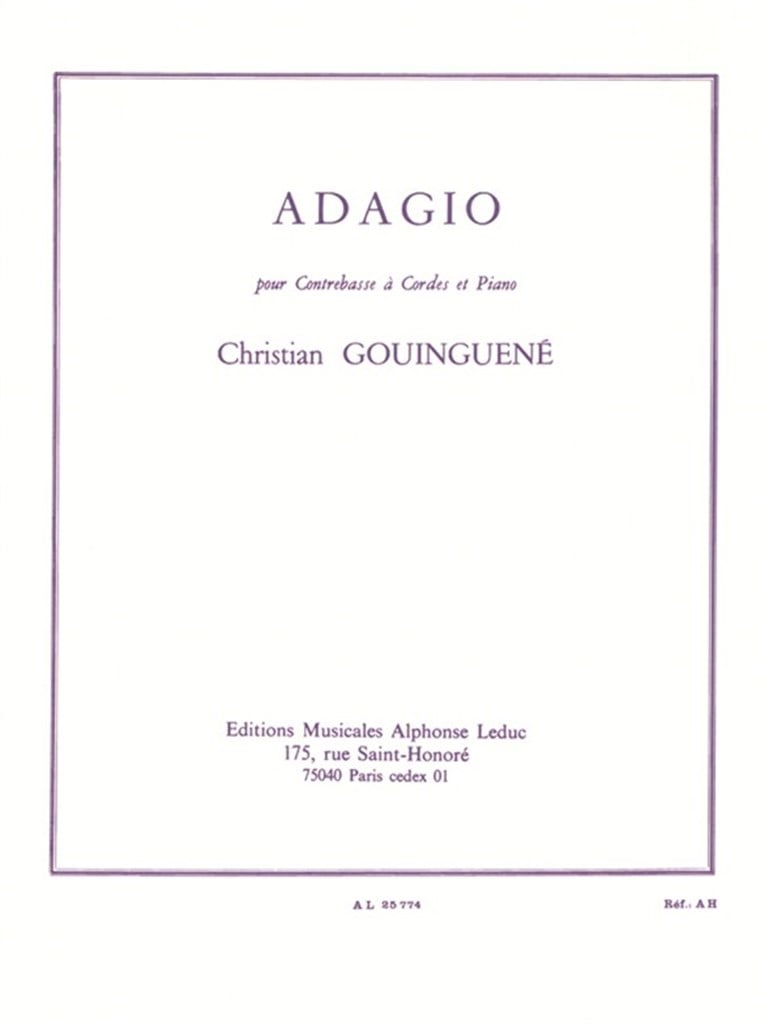 Adagio For Double Bass And Piano