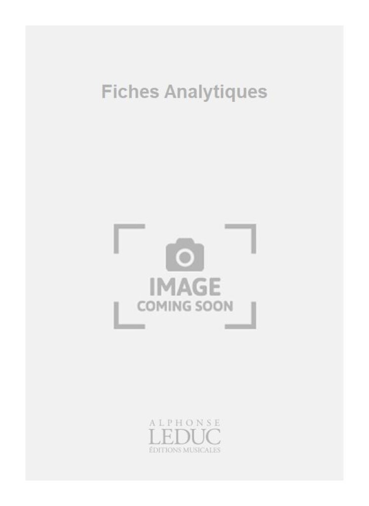 Fiches Analytiques