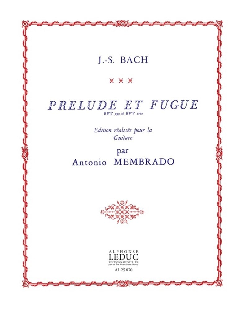 Prelude Et Fugue Bwv 999/1000