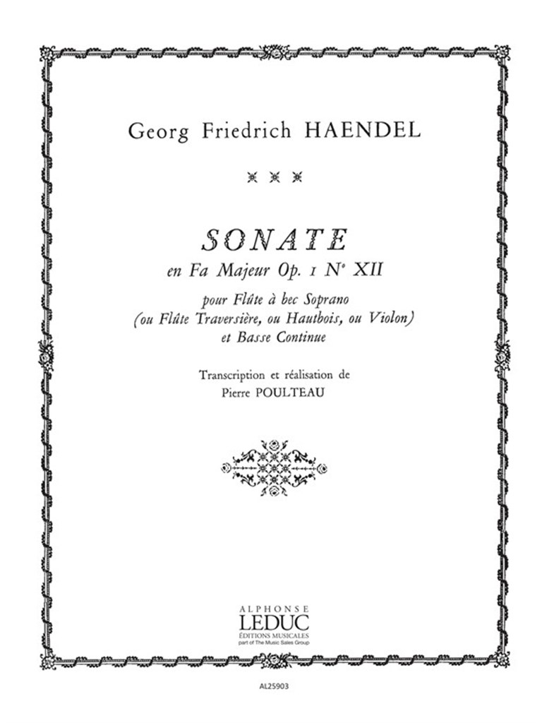 Sonata Op.1, No.12 in F major