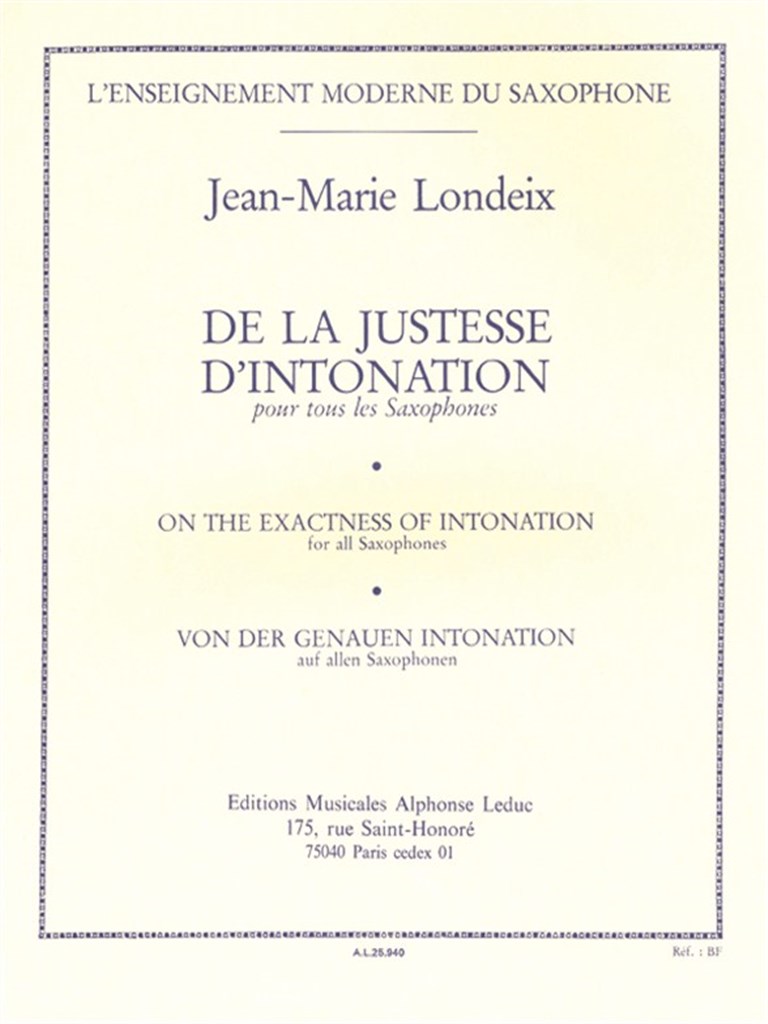 De La Justesse De L'Intonation