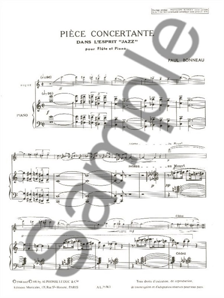 Piece Concertante Dans LEsprit Jazz