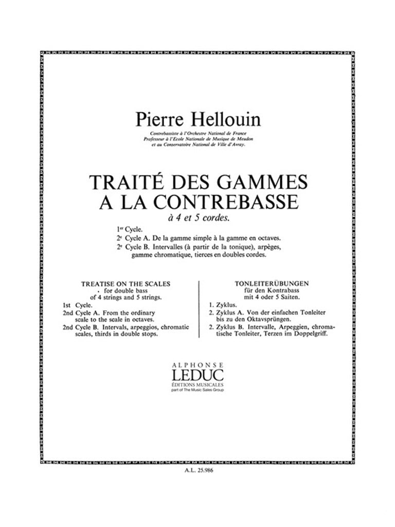 Traite des Gammes a la Contrebasse, Cycle 2B