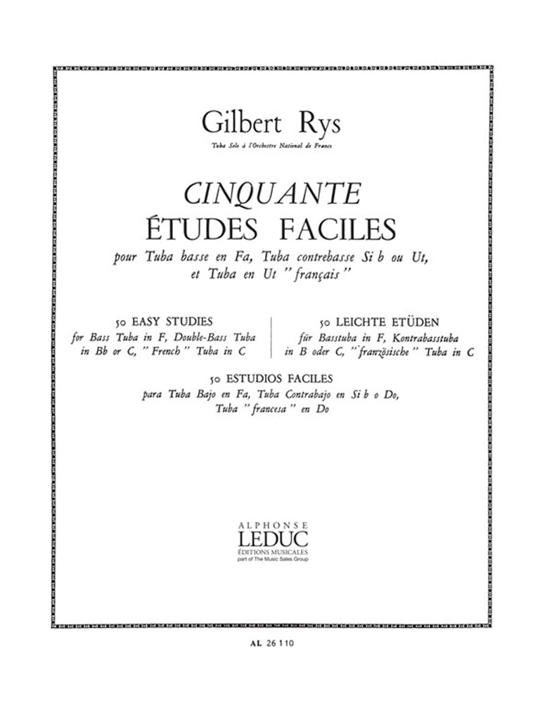 Gilbert Rys: 50 Etudes faciles