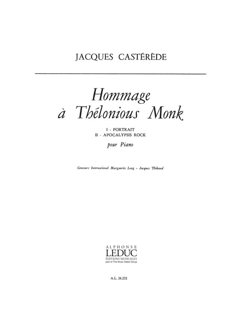 Hommage A Thelonious Monk