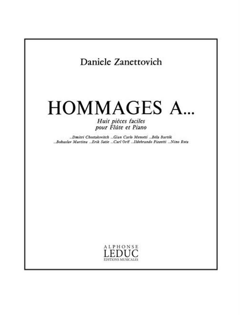 Hommages A..-8 Pieces Faciles