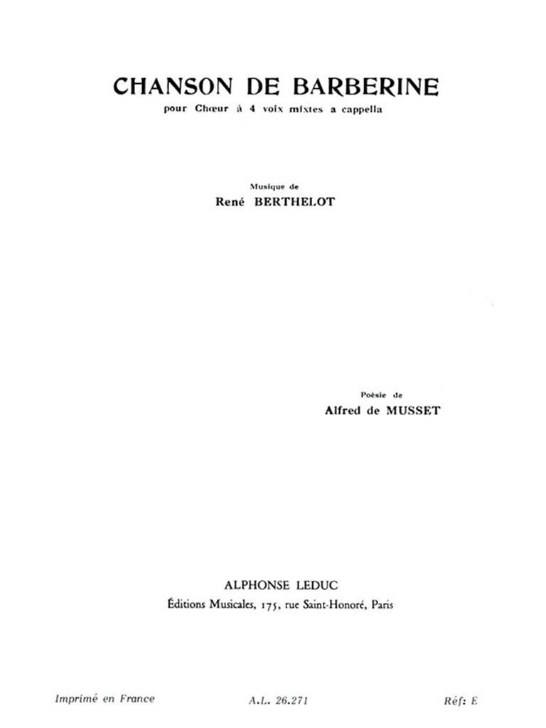 Chanson De Barberine