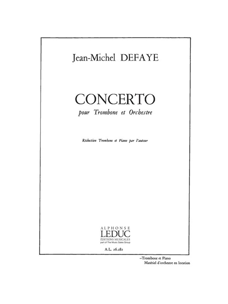Concerto -Trombone Et Orch.
