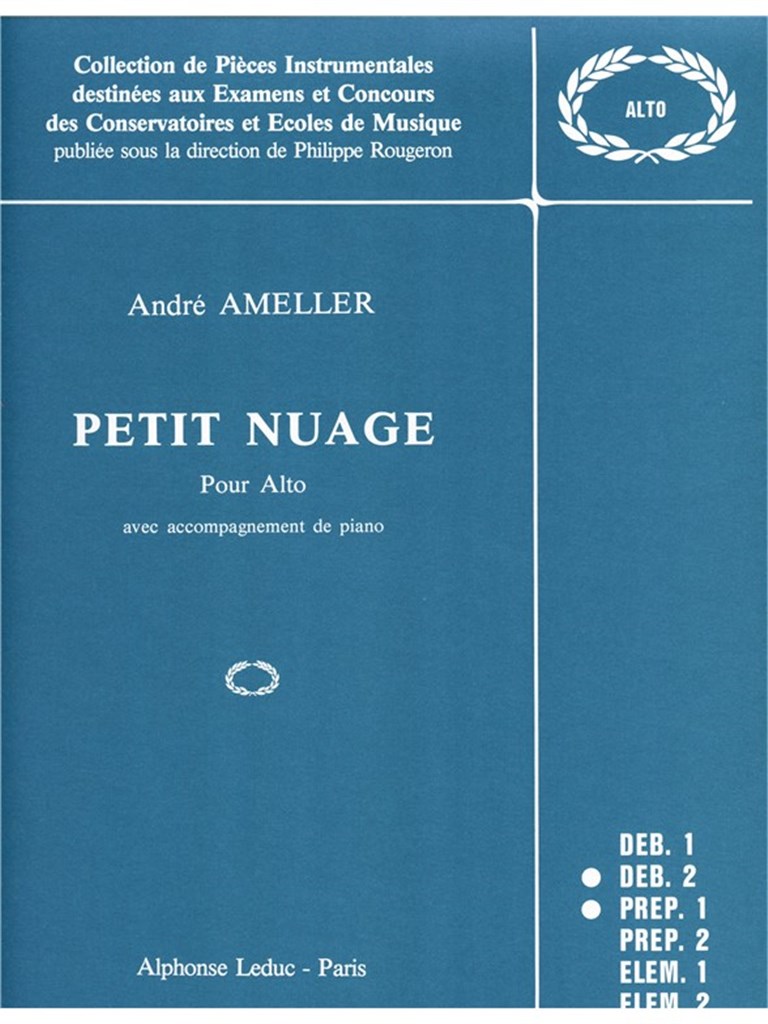 Petit Nuage Alto Et Piano - Collection Rougeron