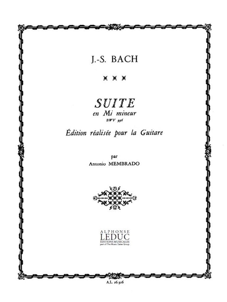 Suite En Mi Mineur Bwv 996