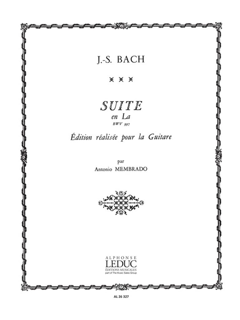 Suite En La Bwv 997