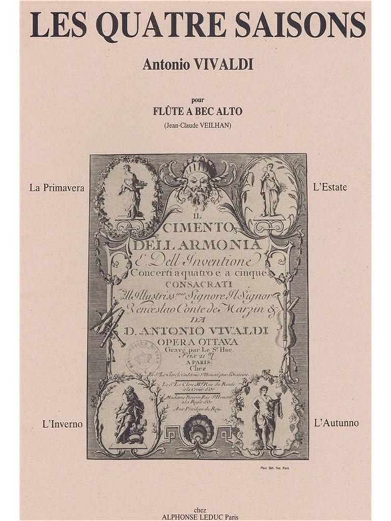 The Four Seasons arr. for Solo Alto Recorder