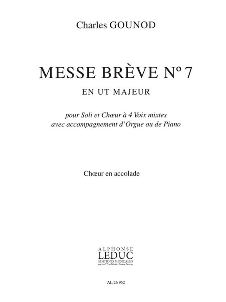 Gounod Charles Messe Breve No 7 Soprano Part