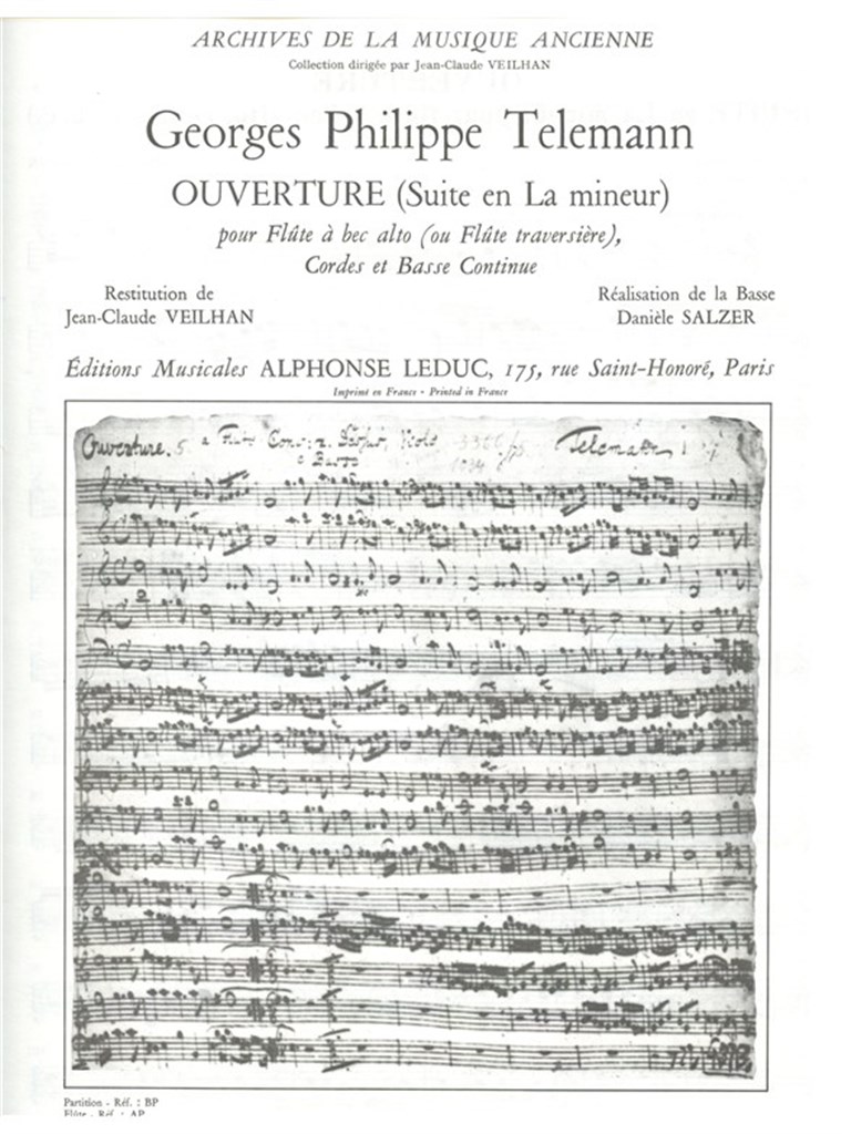 Telemann Suite In a Minor Violin 1 Part