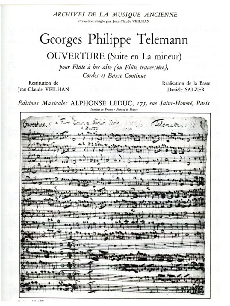 Telemann Suite In a Minor Violin 2 Part
