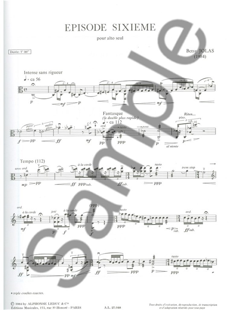 Episode Sixieme (Viola solo)