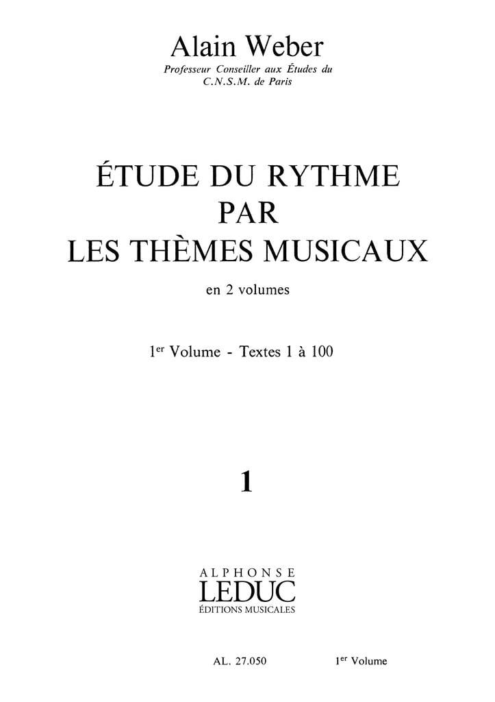 Etude Du Rythme Par Les Themes Musicaux v. 1
